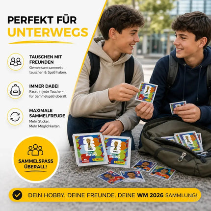 Weltmeisterschaft 2026 Sticker Set für Fußball Sammler – inkl. Spielplan & Panini Sticker WM