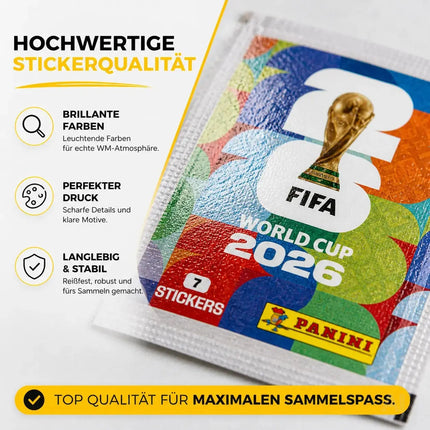 Weltmeisterschaft 2026 Sticker Set für Fußball Sammler – inkl. Spielplan & Panini Sticker WM