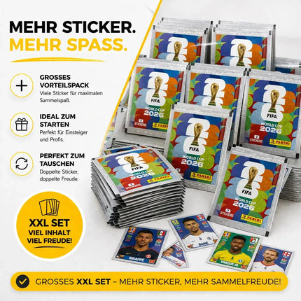 Weltmeisterschaft 2026 Sticker Set für Fußball Sammler – inkl. Spielplan & Panini Sticker WM