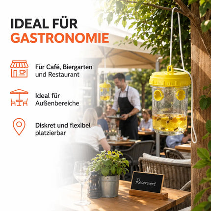 Wespenfalle – Fliegenfalle & effektive Wespenabwehr für Garten, Balkon & Outdoor – Mittel gegen Wespen (3x)