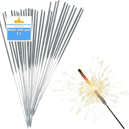 Wunderkerzen 17 cm - Sternspritzer Fontäne für Partys & Feuerwerk & Hochzeit & Geburtstag