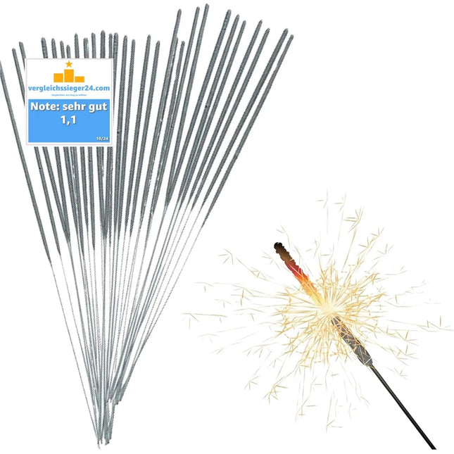 Wunderkerzen 17 cm - Sternspritzer Fontäne für Partys & Feuerwerk & Hochzeit & Geburtstag