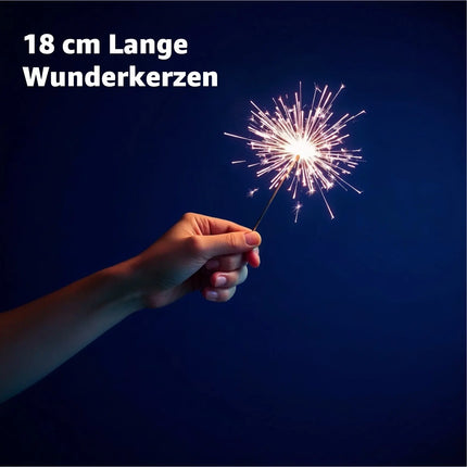 Wunderkerzen 17 cm - Sternspritzer Fontäne für Partys & Feuerwerk & Hochzeit & Geburtstag