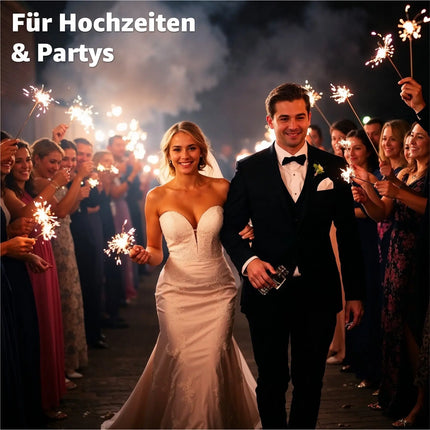 Wunderkerzen 17 cm - Sternspritzer Fontäne für Partys & Feuerwerk & Hochzeit & Geburtstag