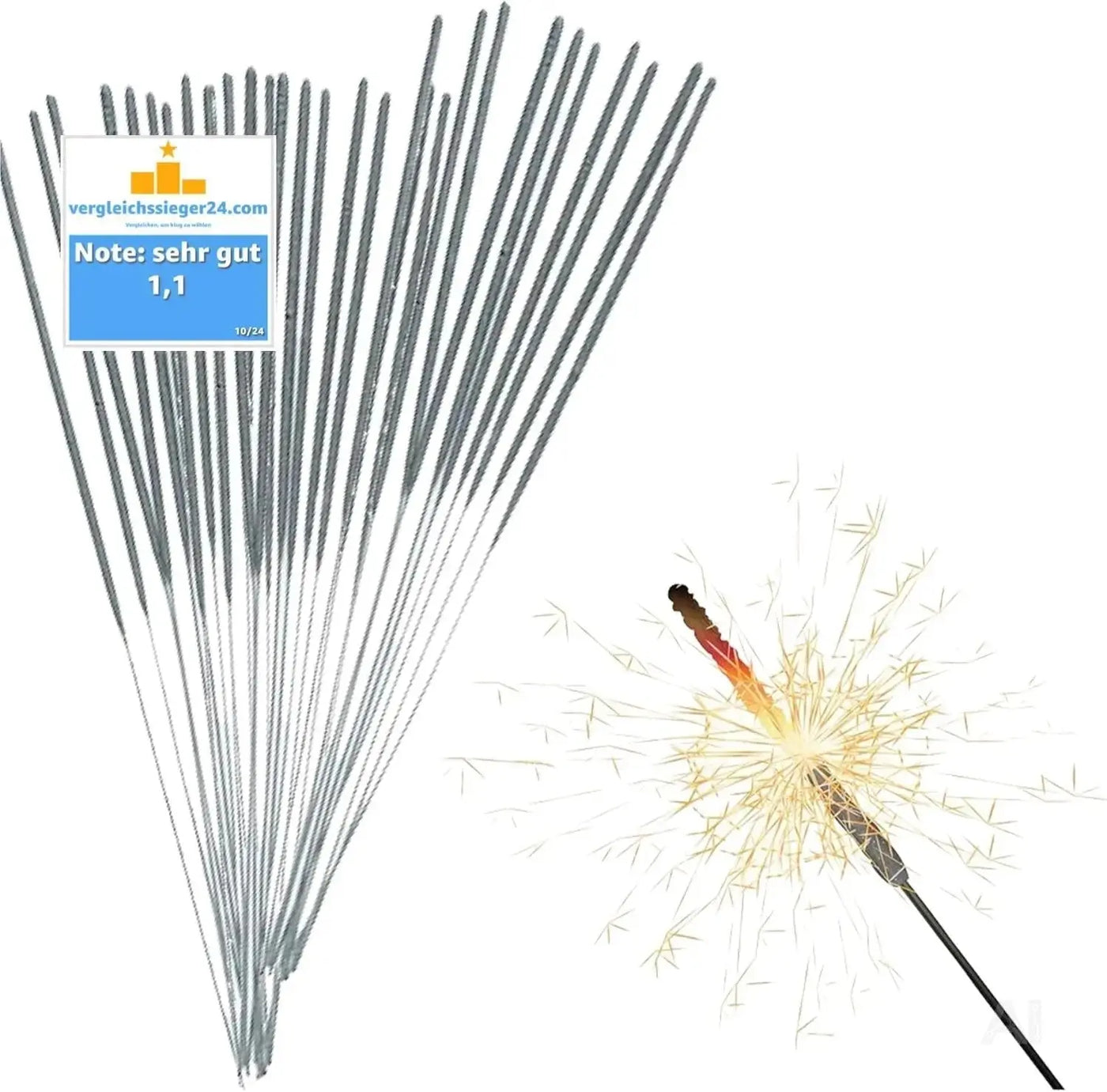 Wunderkerzen 17 cm - Sternspritzer Fontäne für Partys & Feuerwerk & Hochzeit & Geburtstag