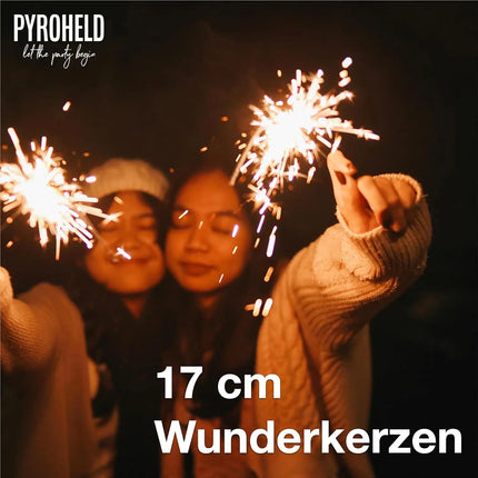 Wunderkerzen 17 cm Sternspritzer für Jugendlichen & Kinder - für Partys & Hochzeit & Geburtstag - Geburtstagskerzen - Silvester