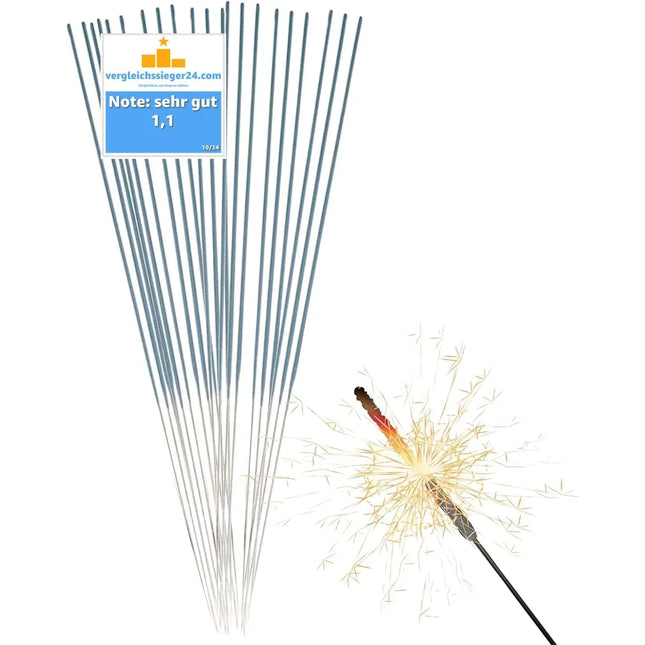 Wunderkerzen 28 cm - Sternspritzer Fontäne für Partys & Feuerwerk & Geburtstag