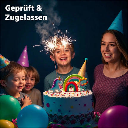 Wunderkerzen 28 cm - Sternspritzer Fontäne für Partys & Feuerwerk & Geburtstag