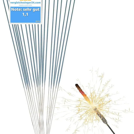 Wunderkerzen 28 cm - Sternspritzer Fontäne für Partys & Feuerwerk & Geburtstag