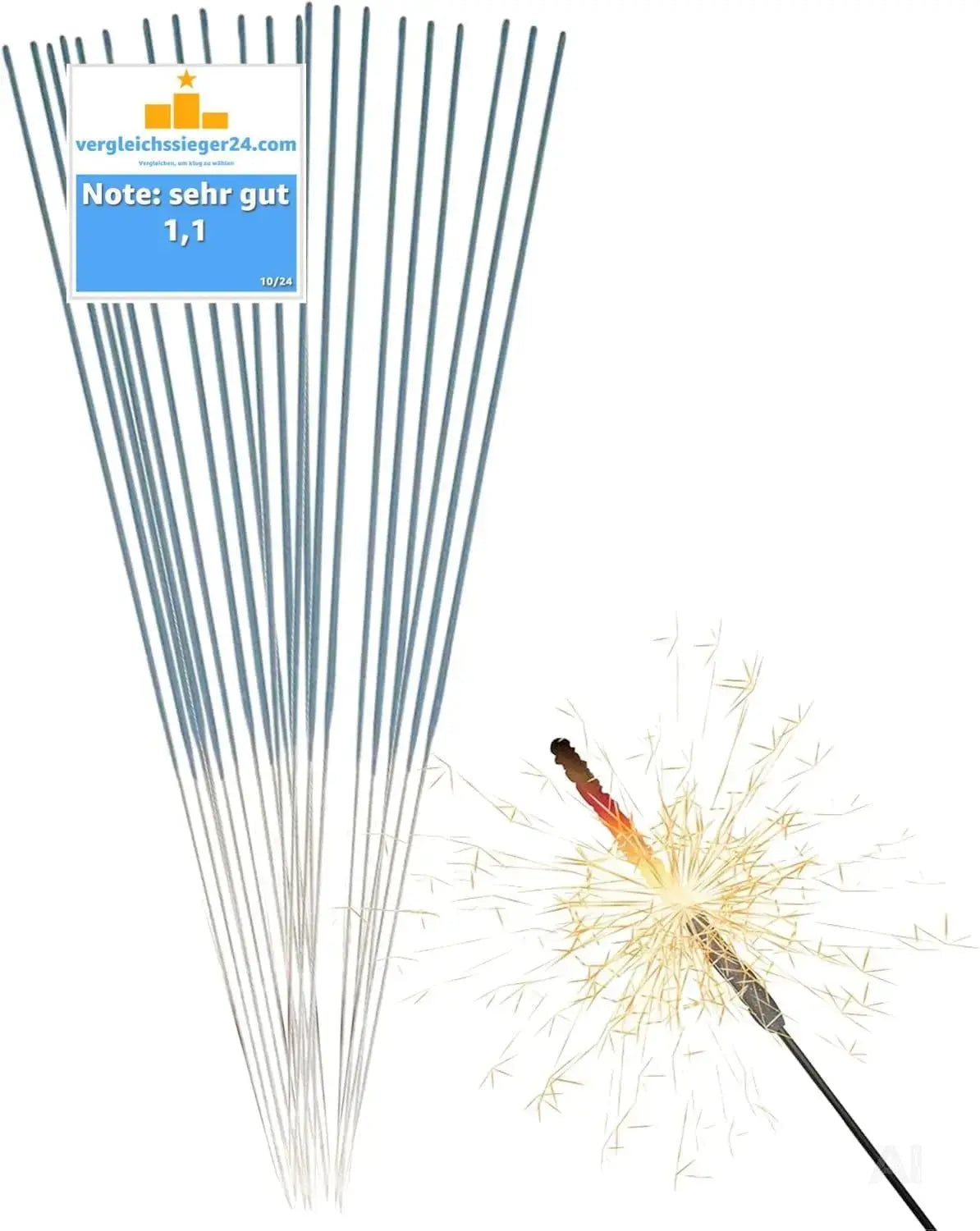 Wunderkerzen 28 cm - Sternspritzer Fontäne für Partys & Feuerwerk & Geburtstag