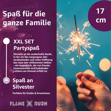 Wunderkerzen - Sternspritzer 17 cm - Silvester - Dekoration - Party - Geburtstag - Hochzeit - für Klein & Groß