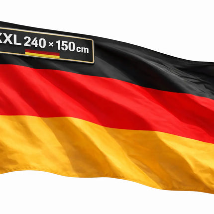XL Deutschland Flagge 240x150 cm – EXTRA Große WM 2026 Fahne Fanartikel mit Metallösen Weltmeisterschaft