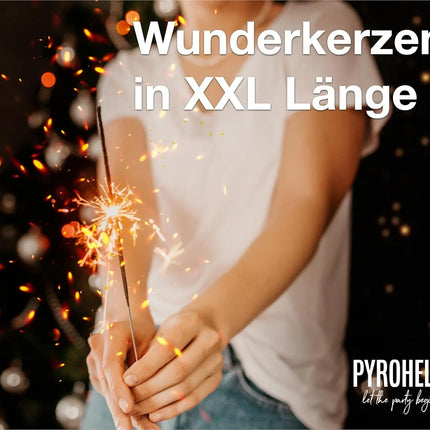 XXL 28 cm Wunderkerzen - funkelnde Sternspritzer - Perfekt für festliche Anlässe wie Silvester & Partys & Geburstage & Hochzeit