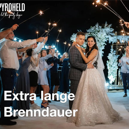XXL 28 cm Wunderkerzen - funkelnde Sternspritzer - Perfekt für festliche Anlässe wie Silvester & Partys & Geburstage & Hochzeit