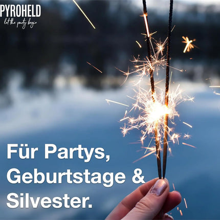 XXL 28 cm Wunderkerzen - funkelnde Sternspritzer - Perfekt für festliche Anlässe wie Silvester & Partys & Geburstage & Hochzeit