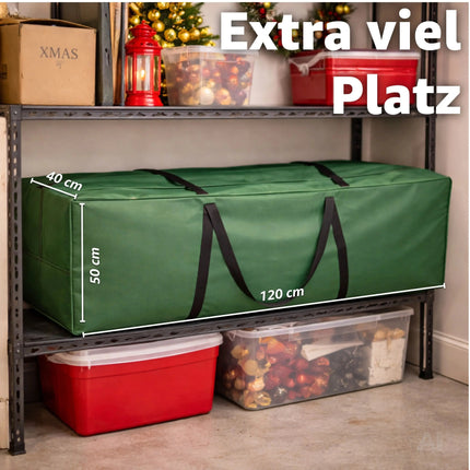 XXL Aufbewahrungstasche für künstliche Weihnachtsbäume bis 220 cm – Reißfeste Schutzhülle – Detailansicht 4
