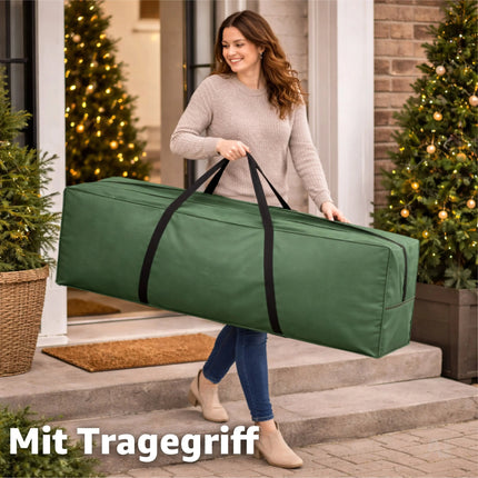 XXL Aufbewahrungstasche für künstliche Weihnachtsbäume bis 220 cm – Reißfeste Schutzhülle – Detailansicht 5