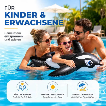 XXL Aufblasbare Luftmatratze Schwimmring Tier – Großer Tier Schwimmreifen für Pool, Strand & See – Detailansicht 2