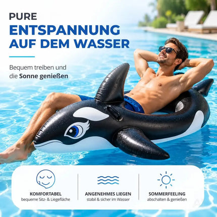 XXL Aufblasbare Luftmatratze Schwimmring Tier – Großer Tier Schwimmreifen für Pool, Strand & See – Detailansicht 4