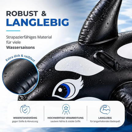 XXL Aufblasbare Luftmatratze Schwimmring Tier – Großer Tier Schwimmreifen für Pool, Strand & See – Detailansicht 5