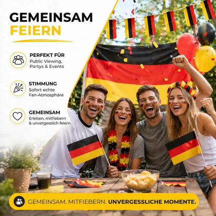 XXL Deutschland Deko Dekoration Set Fanartikel Tischdekoration mit über 50 Teilen wie – Detailansicht 2