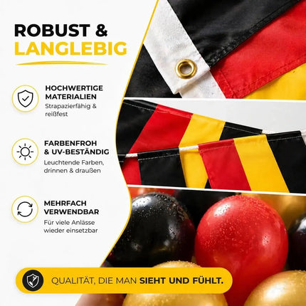 XXL Deutschland Deko Dekoration Set Fanartikel Tischdekoration mit über 50 Teilen wie – Detailansicht 4