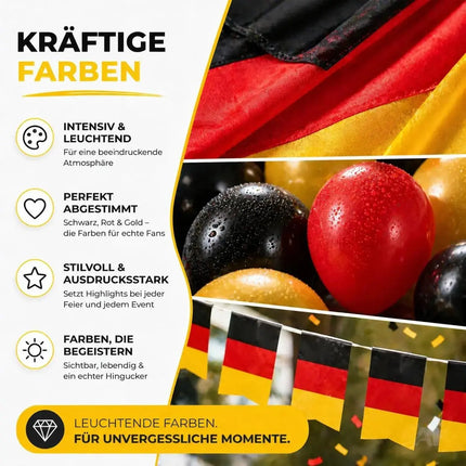 XXL Deutschland Deko Dekoration Set Fanartikel Tischdekoration mit über 50 Teilen wie – Detailansicht 7