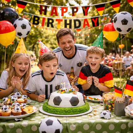 XXL Deutschland Wimpelkette 25 Meter – Schwarz Rot Gold Girlande Deko zur Fußball WM 2026 Weltmeisterschaft