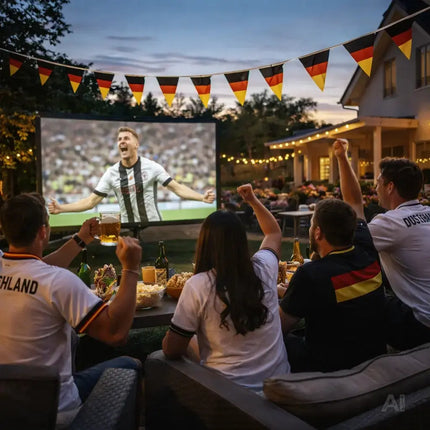 XXL Deutschland Wimpelkette 25 Meter – Schwarz Rot Gold Girlande Deko zur Fußball WM 2026 – Detailansicht 4