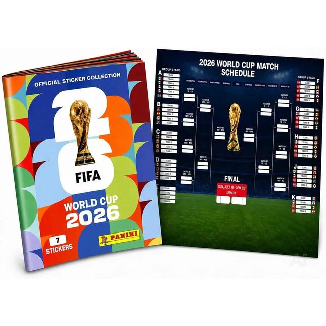XXL Fan Set WM 2026 - inkl. Panini Stickeralbum und Spielplan Weltmeisterschaft Fußball