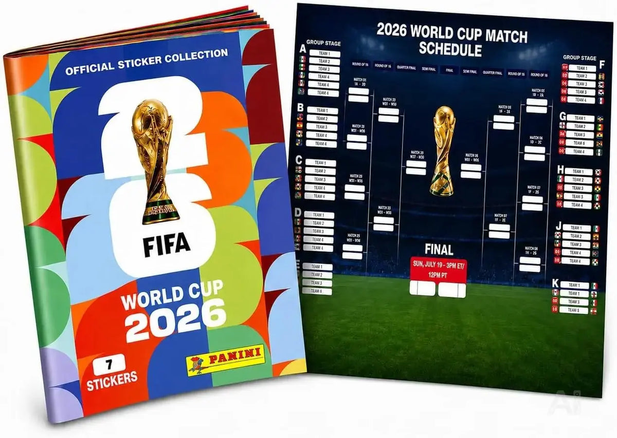 XXL Fan Set WM 2026 - inkl. Panini Stickeralbum und Spielplan Weltmeisterschaft Fußball (Sammelalbum)