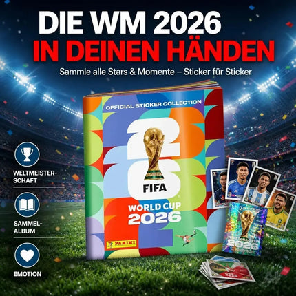 XXL Fan Set WM 2026 - inkl. Panini Stickeralbum und Spielplan Weltmeisterschaft Fußball – Detailansicht 2
