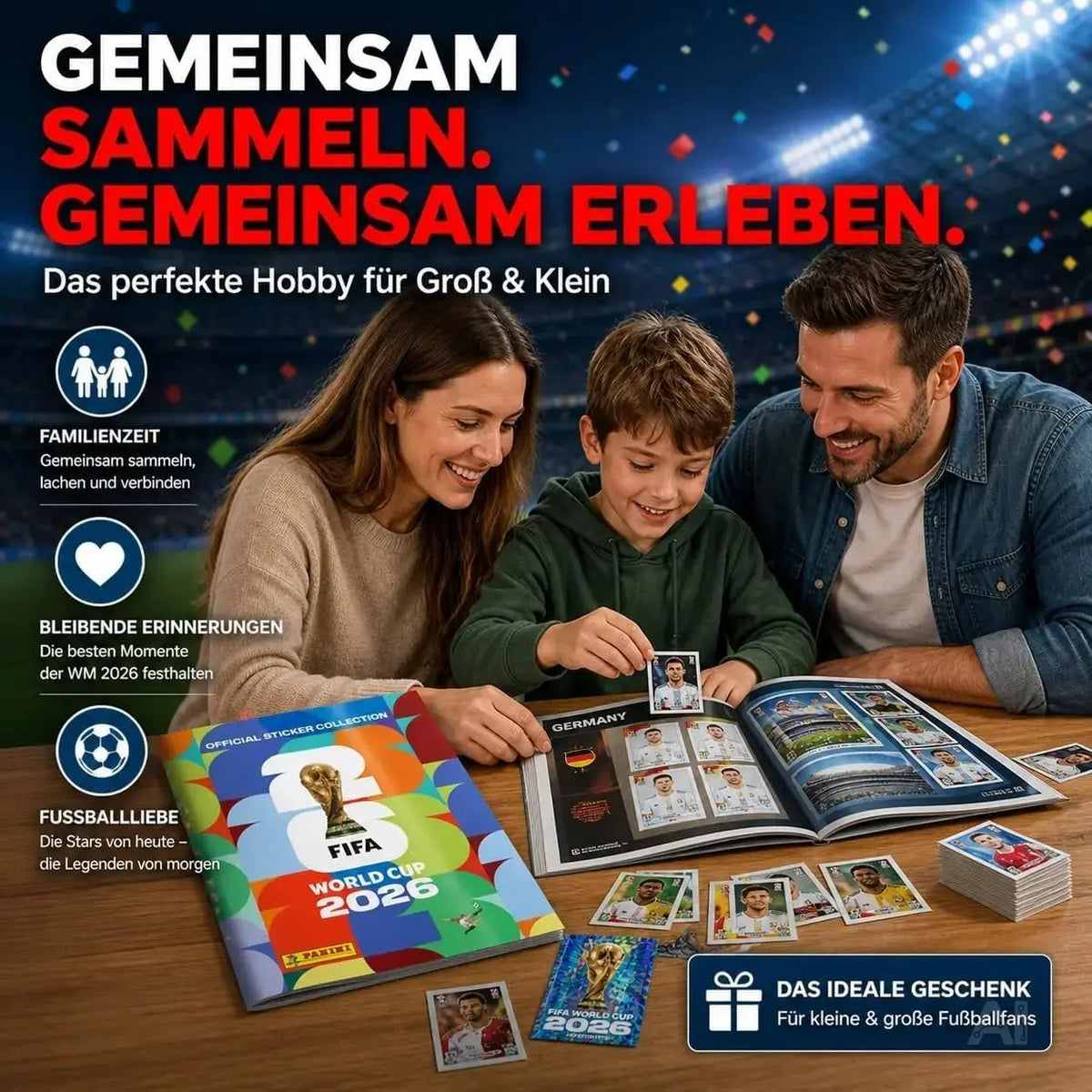 XXL Fan Set WM 2026 - inkl. Panini Stickeralbum und Spielplan Weltmeisterschaft Fußball – Detailansicht 3