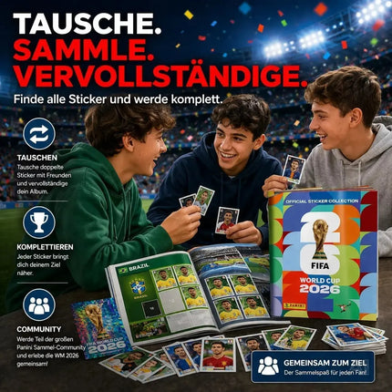 XXL Fan Set WM 2026 - inkl. Panini Stickeralbum und Spielplan Weltmeisterschaft Fußball – Detailansicht 6