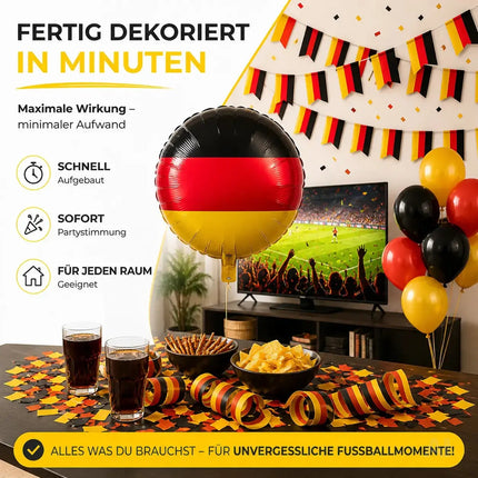 XXL Fanset Deutschland Deko Dekoration Set Fanartikel Tischdekoration mit über 50 Teilen – Detailansicht 5