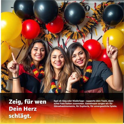 XXL Fanset Deutschland Deko Dekoration Set Fanartikel Tischdekoration mit über 50 Teilen für Fußball WM, EM