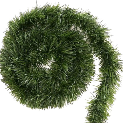 XXL Grüne Weihnachtsgirlande 10 Meter - künstliche Tannen-Girlande Ø 10 cm - Dekogirlande Weihnachten