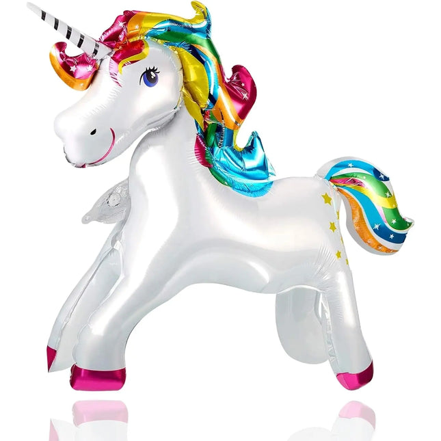 XXL Luftballon Einhorn Pferd 110 x 85 cm - Helium Ballon für Kindergeburtstag, Unicorn Party & Dekoration