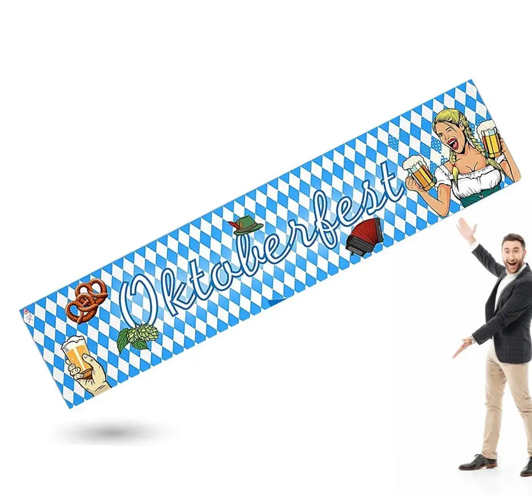 XXL Oktoberfest-Banner 40 x 150 cm Wiesn Deko Dekoration zum Aufhängen für Ihr Oktoberfest Dahoam