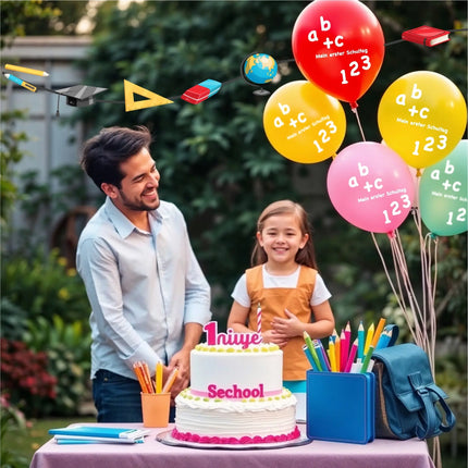 XXL Set Schulanfang Einschulung Dekoration Deko über 100 Teile - 1.Schultag, ABC Erster Schultag, Schuleinführunget