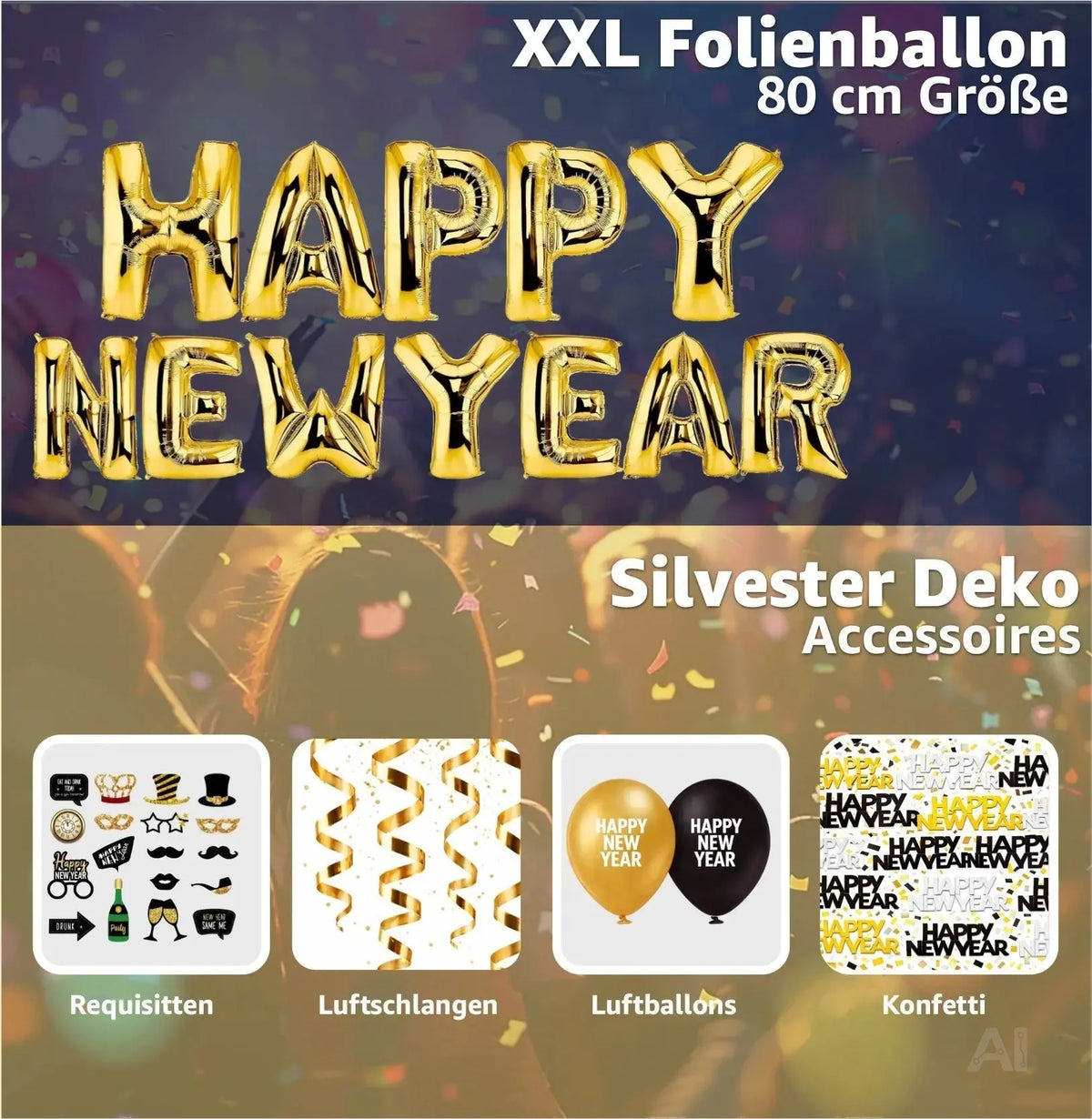 XXL Silvester Deko 2027 Set