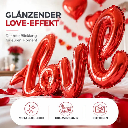 XXL Valentinstag Dekoration Deko Set - Heiratsantrag Hochzeit mit Herzluftballons, Girlande uvm – Detailansicht 6