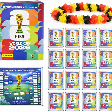 XXL WM 2026 Sammelset – inkl. Panini Stickeralbum, passenden Stickern, Spielplan und Deutschland