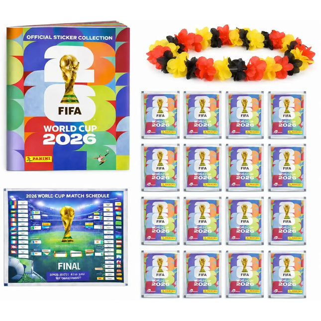 XXL WM 2026 Sammelset – inkl. Panini Stickeralbum, passenden Stickern, Spielplan und Deutschland
