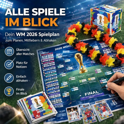 XXL WM 2026 Sammelset – inkl. Panini Stickeralbum, passenden Stickern, Spielplan und Deutschland – Detailansicht 4