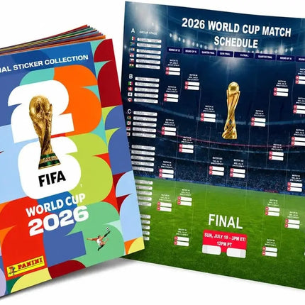 XXL WM 2026 Starterset – mit Panini Stickeralbum & WM 2026 Spielplan Weltmeisterschaft