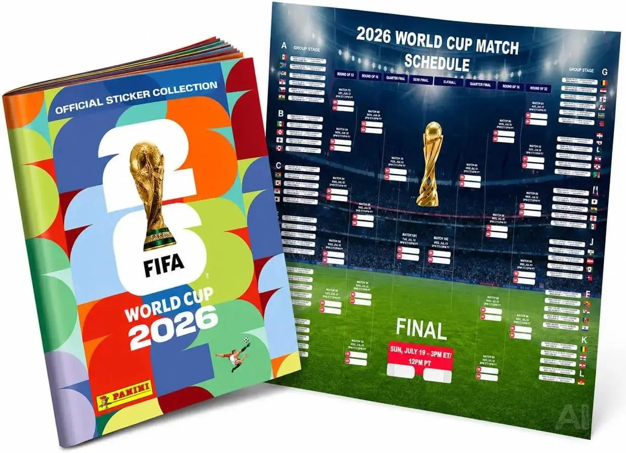 XXL WM 2026 Starterset – mit Panini Stickeralbum & WM 2026 Spielplan Weltmeisterschaft (Sammelalbum)
