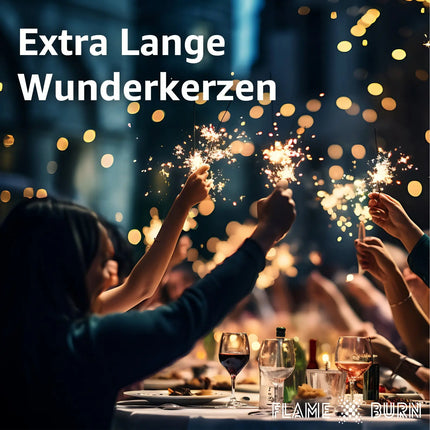 XXL Wunderkerzen 28 cm - Sternspitzer - Funkenzauber im Sternenlicht – für festliche Anlässe wie Partys, Hochzeiten, Geburtstage und Silvester
