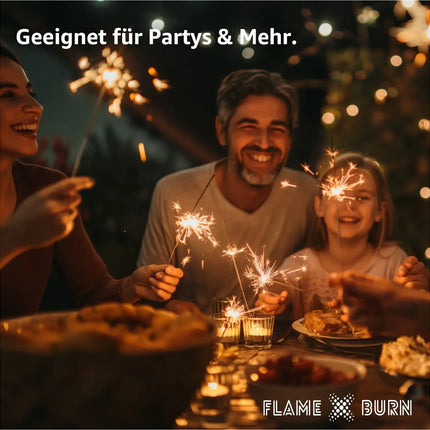XXL Wunderkerzen 28 cm - Sternspitzer - Funkenzauber im Sternenlicht – für festliche Anlässe wie Partys, Hochzeiten, Geburtstage und Silvester