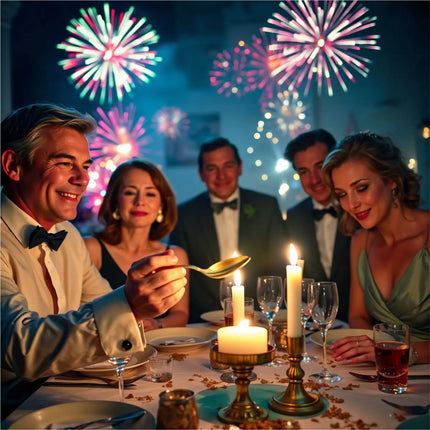 Zinngießen Set für Silvester 2026: Traditionelles Partyspiel mit Orakelbuch